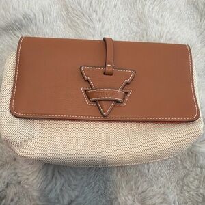 Estee Lauder Brown and Cream Cosmetic Bag